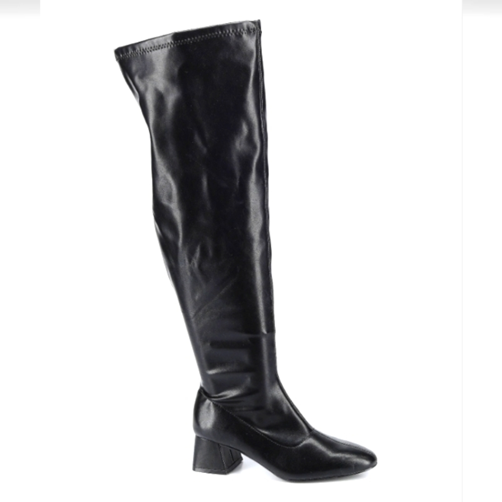 Over the knee black boots 8 1/2